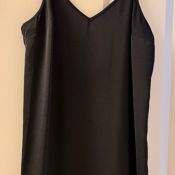 Black Satin Women's midi dress - Picture 2 of 5